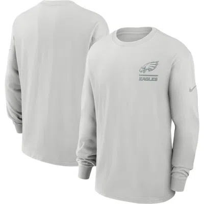 Nike Gray Philadelphia Eagles Essential Heavy Max90 Long Sleeve T-shirt