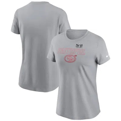 Nike San Francisco 49ers Super Bowl Lviii Bound Local Essential  Women's Nfl T-shirt In Grey