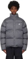Nike Men's Club Puffer Jacket Iron Grey/white In Iron Grey/white