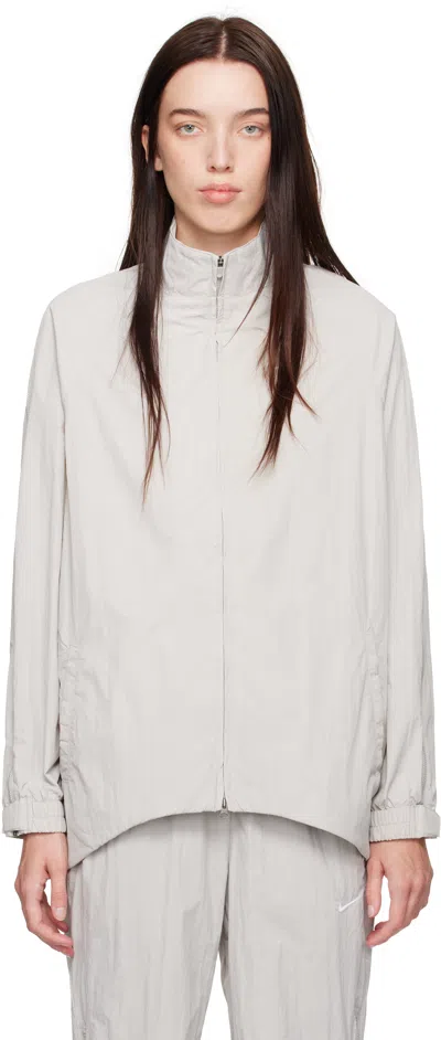 Nike Gray Sportswear Jacket In Lt Iron Ore/white