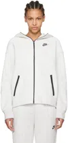 Nike Gray Sportswear Tech Hoodie In Light Grey/htr/black