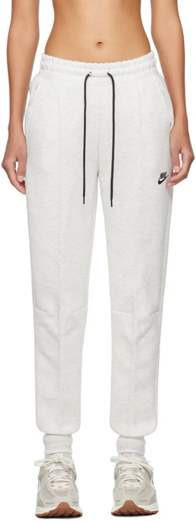 Nike Gray Sportswear Tech Lounge Pants In Light Grey/htr/black