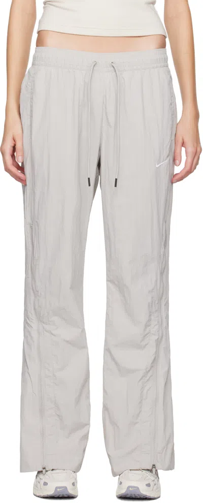 Nike Gray Sportswear Trousers In Lt Iron Ore/white