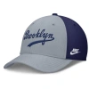 Nike Men's Gray/navy Brooklyn Dodgers Rise Swoosh Performance Flex Hat