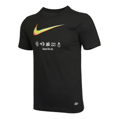 Nike Great Unity Ss Tee1 Casual Sport Breathable Logo Print Short Sleeves T Shirt Men's Black