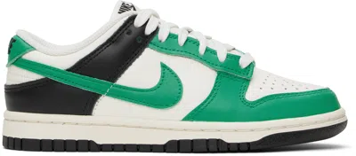 Nike Green & White Dunk Low Sneakers