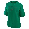Nike Green Bay Packers Arch Boxy  Women's Nfl T-shirt In Green
