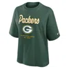 Nike Green Bay Packers Essential Script Boxy  Women's Nfl T-shirt In Green