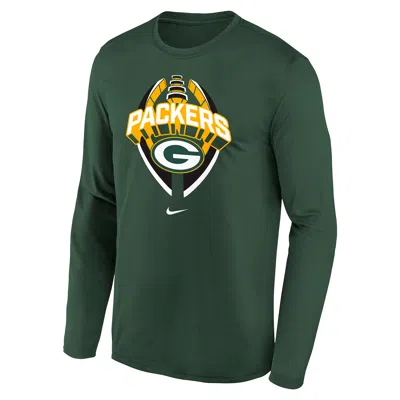 Nike Green Bay Packers Legend Icon Big Kids'  Dri-fit Nfl Long-sleeve T-shirt