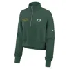 Nike Green Green Bay Packers Primetime Phoenix Half-zip Sweatshirt In Green