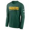 Nike Green Green Bay Packers Play To Win Essential Long Sleeve T-shirt In Green