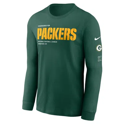 NIKE GREEN BAY PACKERS PLAY TO WIN ESSENTIAL  MEN'S NFL LONG-SLEEVE T-SHIRT,1015885797