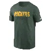 Nike Green Bay Packers Primetime Wordmark Essential  Men's Nfl T-shirt