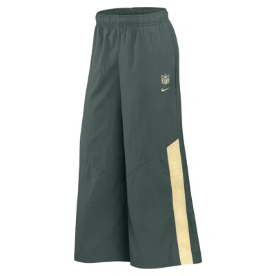 Nike Green Bay Packers Rivalries Collection Wide-leg  Women's Nfl Mid-rise Woven Pants