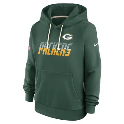 Nike Green Bay Packers Sideline Standard Issue  Women's Dri-fit Nfl Pullover Hoodie