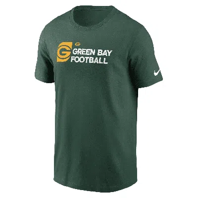 Nike Green Bay Packers Team Outline Essential T-shirt  Men's Nfl T-shirt In Green