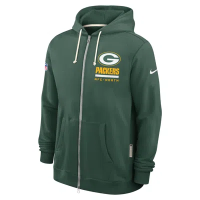 Nike Green Bay Packers Utility Player Sideline  Men's Dri-fit Nfl Full-zip Hoodie