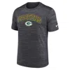Nike Charcoal Green Bay Packers Velocity Performance T-shirt In Gray