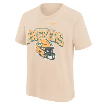Nike Green Bay Packers Vintage Mod Easy Lane Big Kids'  Nfl Short-sleeve T-shirt In Brown