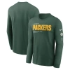 Nike Green Green Bay Packers Play To Win Essential Long Sleeve T-shirt In Green