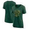 Nike Green Green Bay Packers Vintage Graphic Tri-blend Scoop Neck T-shirt In Green