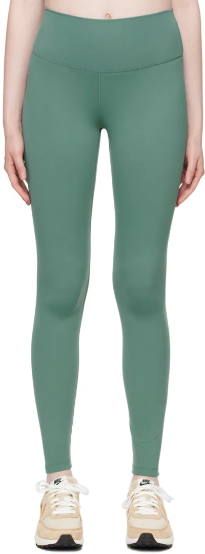 Nike Green High-rise Leggings In Bicoastal/black
