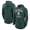 Nike Green Michigan State Spartans Classic Arch Tri-blend Performance Long Sleeve Hoodie T-shirt In Green
