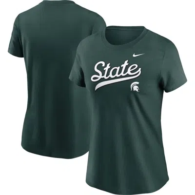 Nike Green Michigan State Spartans Local Script T-shirt