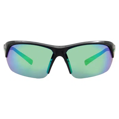 Nike Green Mirror Wrap Men's Sunglasses  Skylon Ace M Mi Dv2163 012 69 In Blue
