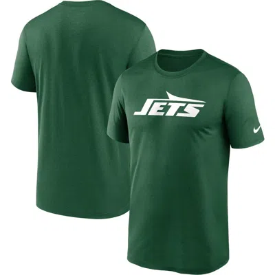 Nike Green New York Jets Primetime Legend Wordmark Performance T-shirt