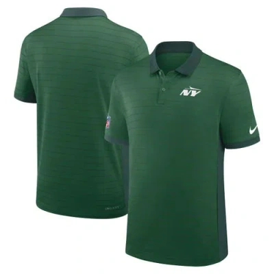 Nike Green New York Jets Sideline Victory Stripe Performance Polo
