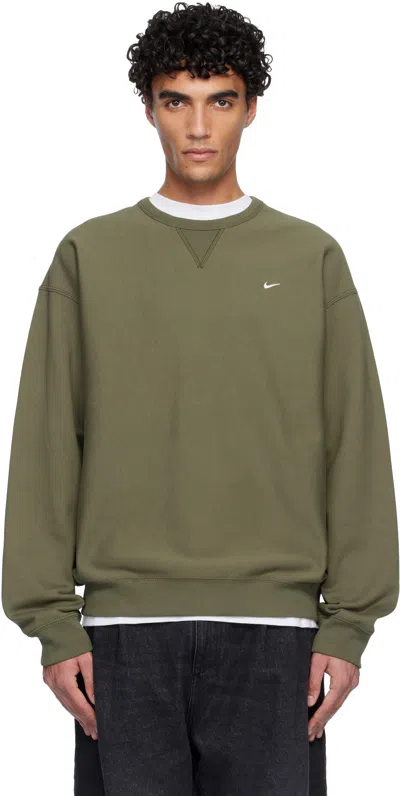 Nike Green  Solo Swoosh Sweatshirt In Multi
