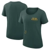 NIKE NIKE GREEN OAKLAND ATHLETICS AUTHENTIC COLLECTION PERFORMANCE SCOOP NECK T-SHIRT