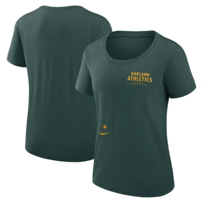 Nike Green Oakland Athletics Authentic Collection Performance Scoop Neck T-shirt