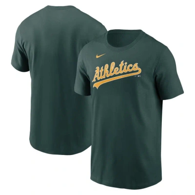 Nike Green Oakland Athletics Fuse Wordmark T-shirt
