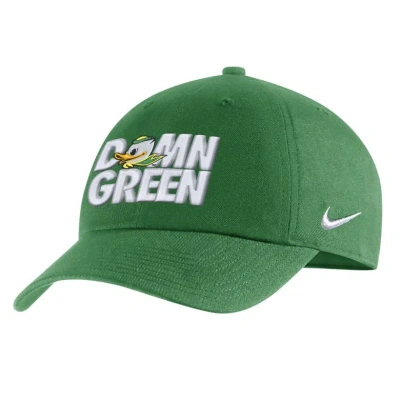 Nike Green Oregon Ducks Grass Is Green Heritage 86 Adjustable Hat