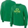 Nike Green Oregon Ducks Primetime University Boxy Long Sleeve T-shirt In Green