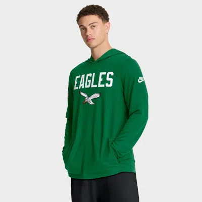 Nike Green Philadelphia Eagles Alt Pack Pass Accuracy Performance Long Sleeve Hoodie T-shirt