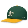 NIKE NIKE GREEN/GOLD OAKLAND ATHLETICS EVERGREEN TWO-TONE SNAPBACK HAT