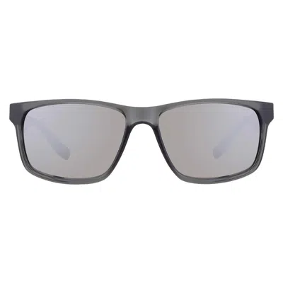 Nike Grey Silver Flash Square Men's Sunglasses  Cruiser Mi Ev0834 011 59 In Blue