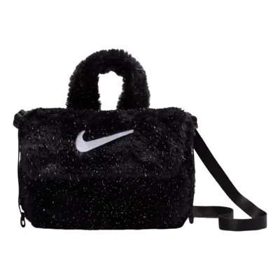 Nike (gs)  1l Faux Fur Crossbody Bag 'black Cool Grey White' In Multi