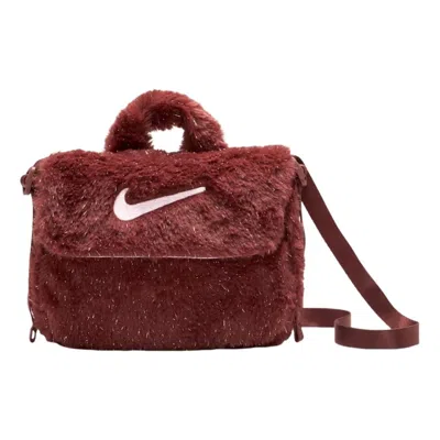 Nike (gs)  1l Faux Fur Crossbody Bag 'dark Pony Pink Foam'
