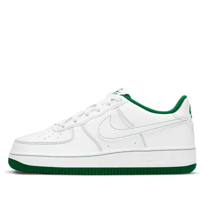Nike (gs)  Air Force 1 '07 Low 'contrast Stitch - White Pine Green' In Multi