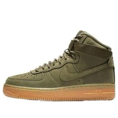 Nike (gs)  Air Force 1 High Wb 'medium Olive' In Green
