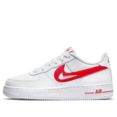 Nike (gs)  Air Force 1 Low 'cut-out Swoosh - White University Red' In Multi