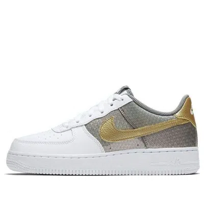 Nike (gs)  Air Force 1 Low 'gold Dragon' In Gray