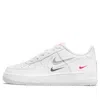 Nike (gs)  Air Force 1 Low 'multi-swoosh White Particle Grey Photon Dust Bright Crimson'