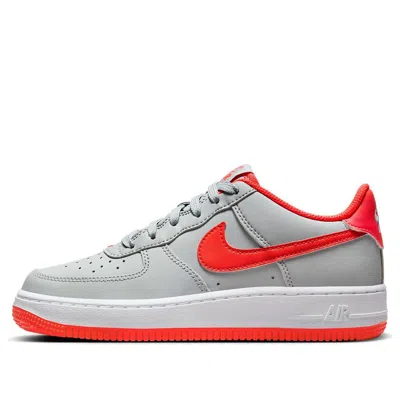 Nike (gs)  Air Force 1 Low 'smoke Grey Red' In Gray