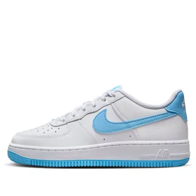 Nike (gs)  Air Force 1 Low 'white Aquarius Blue'