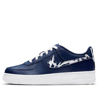 Nike (gs)  Air Force 1 Lv8 1 'splatter Swoosh - Blue Void'